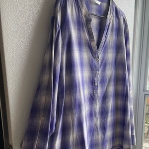 Women’s plaid blouse 4X